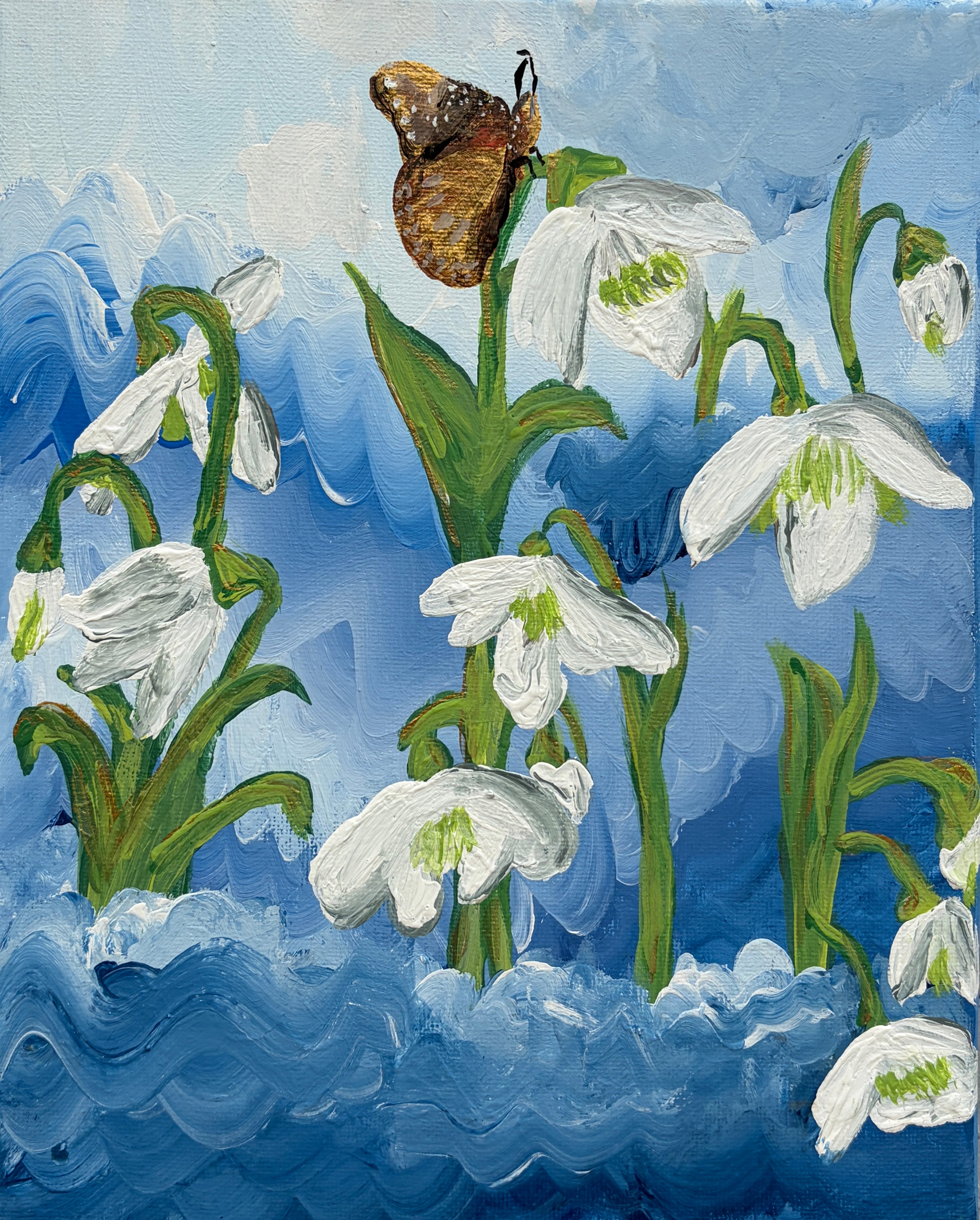Snowdrops through Snowfall Original