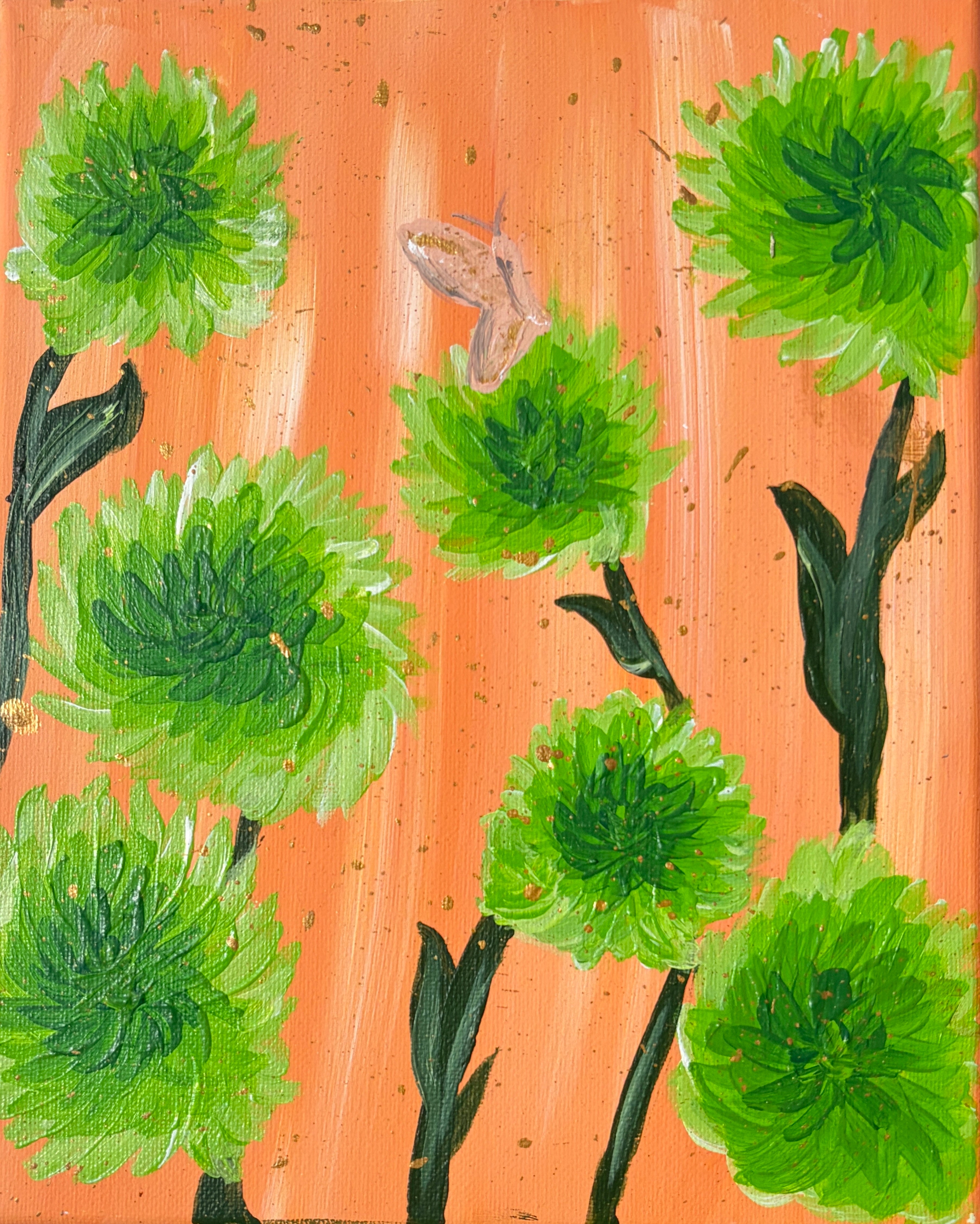 Glided Dahlias Print